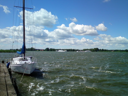 Blick übers Achterwasser